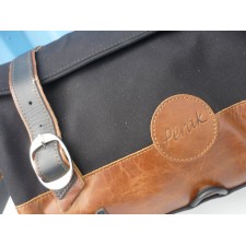 MOTOBRAŠNA ZADNÍ VELKÁ (NA ZADNÍ NOSIČ) - ČERNO-HNĚDÁ - ORIGINÁL - JAWA PÉRÁK